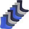 Footstar Calzini invernali Thermo per bambini (8 paia) Everyday! Caldi calzini in spugna per ragazze e ragazzi, 27-30