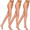 MARILYN Collant da donna Riviera 7 denari, estremamente sottile, estivo, semi-opaco, collant trasparenti con effetto trucco, rinforzo delle dita invisibile, cuciture piatte, piccolo tassello, comodo