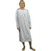 Linclalor Camicia da notte in cotone caldo manica raglan art. 92893-48, Celeste