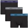 Calvin Klein Confezione 3 Boxer Uomo tripack CK Articolo U2664G Low Rise Trunk 3PK, SZM B-Astral Aura/Corsair/Grey Smoke, L