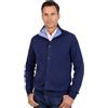 Marenza Giacca Uomo Misto Cashmere Cardigan Bottoni Made in Italy Maglione Seta Pullover Manica lunga Lana Merino Cachemire Maglioncino Beige Blu Grigio Maglia Regalo Abbigliamento Inverno (XL, Blu Melange)