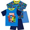 Marvel Pigiama Avengers 2 Pezzi | Pigiama Ragazzi Iron Man, Captain America, Spiderman | Pigiamone Supereroi per Bambini Multicolore 10-11 Anni
