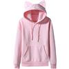 Generisch, felpa con cappuccio con orecchie di gatto da uomo, maglione kawaii con orecchie di gatto, con stampa a maniche lunghe, comoda, top gotico, aderenti, vestiti cool per adolescenti, O rosa., S