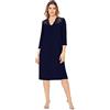 e.Femme® Camicia da Notte Donna Lena II 860 in Cotone e Lenzing® Modal, Blu Marino, 46