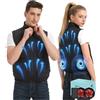 Lvkakmox 21V Ventilatore Raffreddante Gilet per Uomini e Donne, Con Max 12.000 Giri/min 2 Ventole e Fino a 16 Ore di Autonomia con Batteria da 20.000mAh, Nero , L