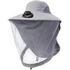 Generico Cappello con ventola a energia solare,Tesa larga protezione solare,Cappello da Campeggio Rinfrescante con Ventola per Donne - per piscina, sport, spiaggia, viaggio, giardinaggio, caccia, campeggio, ci