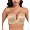 DotVol Donna Reggiseno Wing Design Push Up Reggiseno Senza Spalline Comfort Iron-Free Invisible Wirefree Reggiseno Antiscivolo