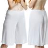 Mewa Pantaloncini Lisci ANASTAZJA, Pantaloncini con Gamba Larga Pantalone, Semi-Cucina per Donna, Sottoveste, Antistatico (42, Bianco)