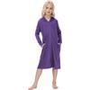 Verve Jelly Bambini Ragazze Cerniera Camicia da notte Manica lunga Camicia da notte Camicie da notte con tasca Costumi da bagno Copricostume da spiaggia Copricostume per ragazze Viola 130 7-8 anni
