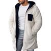MaNMaNing Giacca Reversibile In Pile Con Cappuccio, E Con Le Cappotto Uomo Giacche Uomo Eleganti Cappotto Lana Parka Invernale Lungo Giacca Casual Trench Impermeabile