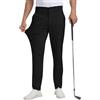 MoFiz Pantaloni da Golf Uomo Pantaloni Elasticizzati Slim Fit Business Sportivi Lunghi Pants con 5 Tasche Nero 36W / 30L