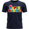 Generico T-Shirt Super Daddi, Festa del papà, Maglietta Uomo in Cotone 100%, Disponibile in 4 Colori: Bianco, Blu Navy, Royal, Nero (IT, Testo, XXL, Regular, Regular, Blu Navy)