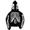 Tomwell Felpa con Cappuccio da Uomo Donna con Cerniera Goth Skeleton Graphics Y2K Harajuku Oversize Drawstring Sweatshirt Felpa da Strada per Coppie Giacca Allentato