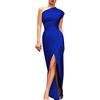 MJGkhiy Vestiti Donna Estivi Eleganti per Cerimonia Abito Orlo Asimmetrico Corto Davanti Lungo Dietro Formale Banchetto Matrimonio Infinity Dress Lungo Seta Abito Cerimonia Donna Curvy