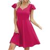 Missufe Abito da donna, elegante, vintage, con scollo a cuore
