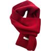 Pluto & Fox Sciarpa In Lana Unisex Per Donna E Uomo Colore Accattivante Design Base Versatile Stole Per L'inverno (Rosso, 155 * 20cm)