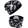 HECKBO Set Berretto & Scaldacollo 360° Riflettente per Bambini - 95% Cotone - Materiale elastico morbido e facile da curare - Beanie Primavera Autunno Inverno (48-54 cm)