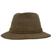 Hut Breiter Breiter Cappello da Uomo Traveller Cappello Bavarese 100% Lana Capello in Feltro con Cordoncino Bicolore e Bordatura - Oliva 57