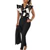 Yegirlzs Completo Donna Elegante Tailleur 2 Pezzi Set Senza Maniche Top e Pantaloni Curvy Completo Due Pezzi Costume Suit Casual Outfits Streetwear C Nero1 XS
