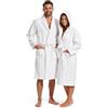BOSKIMO Accappatoio Uomo Spugna con Cappuccio 100% Cotone 420 gr/mq OEKO-TEX - Accappatoio Donna Spugna Unisex con 2 Tasche e Cintura, Morbido e Assorbente, Taglie S-XXL