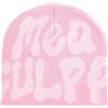 Cleveinuan Cappello da donna Beanie Y2K,MEA Culpa Graphic Beanies Designs,Cappello invernale lavorato a maglia Skull Cap, Rosa Rosa, Taglia unica