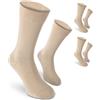 Safersox Calzini quotidiani Safersox da uomo e donna - con protezione antizanzare, 3 Paia, Beige, 39-42