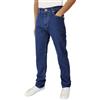 LIEMI Mastino Jeans Uomo 5 Tasche Denim Pantalone Regular Fit Gamba Dritta Elasticizzato Vita Alta, Denim, 60