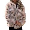 KHIRVWL Giacca in Pelliccia Sintetica Donna Cappotti da Donna Cappotti Caldi Colorblock Pelliccia Sintetica Pelliccia Morbida Alla Moda Cappotti Caldi Parka Cappotti di Grandi Dimensioni Giacche