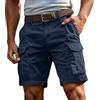Fulidngzg Pantaloncini Uomo Cargo,Pantaloncini Cargo Uomo Cotone Bermuda Estivi con Bottoni Tasche Pantaloni Corti Slim Fit Sportivi Leggeri Pantalone Casual per Giornaliero Trekking Spiaggia Hawaiana