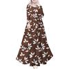 Generic Eid Dress - Abito lungo da donna con stampa, per preghiera musulmana, Caff, XL