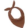 JOPHY & CO. BANDANA 100% cotone SET da 3/5/10 per Donna Uomo Bambini Unisex Tinta Unica e/o con Motivo Paisley COD. A644 (Set 20 pz, Tinta Unica, Marrone)