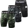 Yishengwan 3 Pezzi Pantaloncini Compressione Uomo Corsa Shorts avec Poche, Asciugatura Rapida e Traspiranti Pantaloncini Palestra per Running Basket Ciclismo