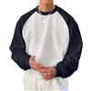 Oanviso Manica Lunga Sweatshirt da Uomo Senza Cappuccio Felpe a Girocollo Tinta Unita/Stampabili Pullover Vita Elastici Felpe Basic Crewneck Sweatshirt Casual Sportivo Felpe C Grigio Chiaro02 XL