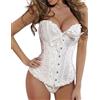 Kelvry Donna Burlesque Bustier Corsetto Corsetti da sposa sexy + perizoma