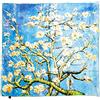 Prettystern foulard donna Colorata pura seta 90x90 quadrato Scialli Sciarpa Elegante Arte Regalo Natale Mamma