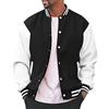OBiQuzz Giacca College Uomo Oldschool Giacca Bomber Uomo Fashion Giacca di Mezza Stagione Regular Fit Giacca da Aviatore Colletto alla Coreana Giacca Baseball Giacca Sportiva con Tasche Giacca Leggera