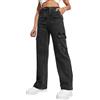 ticticlily Pantaloni Jeans Donna Vita Alta Larghi Pantaloni Denim Stretch Elastico Gamba Dritta Lavaggio Casuale Y2K Harajuku 90s Pantaloni 90s E-Girls Hiphop Pants