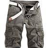 MJGkhiy Pantaloncini Cargo Uomo Estivi Camuffare Pantaloncini Cotone Leggero Trekking Pantaloncini Traspiranti Pantaloncini da Passeggio Comodo Baggy Cargo Shorts Bermuda Uomo con Tasche Taglie Forti