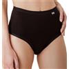 Intimitaly - (Pacco da 6 Mutande da Donna in Cotone Vita Alta - Slip Donna Cotone Colori Nero o Bianche - Culotte da Donna - Intimo Traspirante e Confortevole