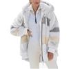 ABINGOO Giacca Donna Invernale Pile Cappotto con Cappuccio Zip Caldo Felpa | Cerniera Giubbotto Pelliccia Giacche Casual Parka Sciolto Giaccone Peluche Pecora Jacket Casa Cappotti