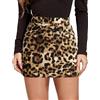 AIEOE Gonna Leopardata Sexy con Pantalone sotto Minigonna a Matita Donna Corta Y2k Elegante Cocktail Party Taglia S-XL