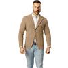 CLASSE77 Blazer in Cotone, Giacca Jacket da Uomo Slim Fit - Punto Cucitura Chicco di Riso - Artigianale, Made in Italy - Casual, Classica Sportiva