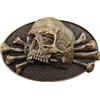 Xwest Fibbia per cintura con teschio, 1.5 inch