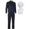 Tongyundacheng Anime Gojo Satoru Costume Cosplay Scuola Uniforme Giacca Pantaloni Set (con Occhiali) Halloween Carnevale Festa Cosplay Dress Up per Uomo