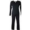 RAGNO Pigiama Donna Collo a Goccia con Bottone Thermo Cotton Caldo Cotone Invernale Articolo DR94NU, 078 Bleu, Taglia 48