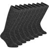 CALZITALY Pack 2-4 Paia Calze Lana Alpaca, Gambaletti Termici, Calzettoni Coste, Calzini Invernali, Made in Italy (43-46, 4 Paia - Antracite)