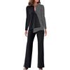 MJGkhiy Tailleur Donna Eleganti Taglie Forti Set Completo Tuta Donna Pantaloni e Giacca da Cerimonia Maniche Lunghe Ufficio e Tailleur Outfits con Tasche Completi di Pantaloni da Cerimonia