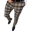 ORANDESIGNE Pantaloni Chino Quadri da Uomo Modello Slim Fit Pantaloni Chino Scozzesi Casual Elasticizzati Pantaloni da Lavoro in Striscia Plaid Pantaloni da Completo