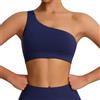 Generic Reggiseno sportivo da donna, monospalla, imbottito, asimmetrico, per corsa, fitness, allenamento, palestra, yoga, crop top
