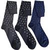 Infinity 6 paia Calze Lunghe Uomo Cotone Filo di Scozia Elasticizzato disegni moda pois Eleganti per Lavoro D'Ufficio, Calzini in Tessuto Fresco e Traspirante, Manifattura Made in Italy (43-46, Pois)